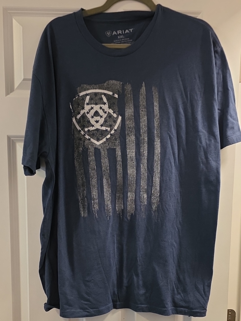 Ariat Men's Navy Short-Sleeve Flag Graphic Tee